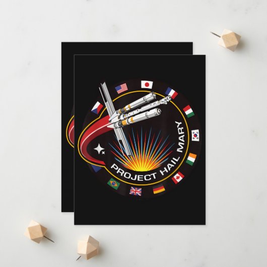 Space Mission Patch Aankondiging (Voorkant / Achterkant in situ)