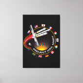 Space Mission Patch Canvas Afdruk (Voorkant)