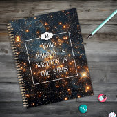 Space Modern Galaxy Monogram Inspirerend Planner