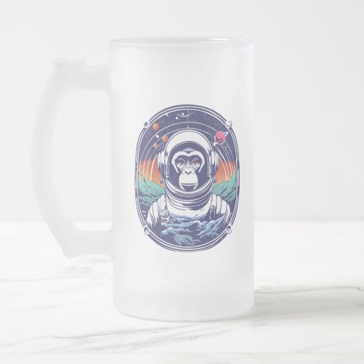 Space Monkey Astronaut Matglas Bierpul (Links)