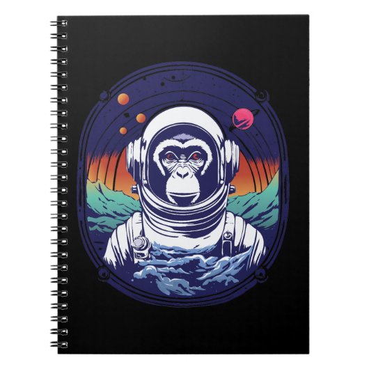 Space Monkey Astronaut Notitieboek (Voorkant)
