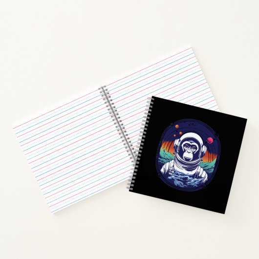 Space Monkey Astronaut Notitieboek (Binnen)