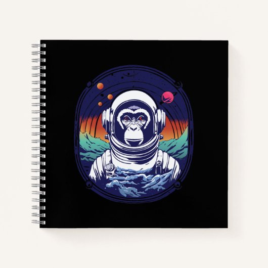 Space Monkey Astronaut Notitieboek (Voorkant)