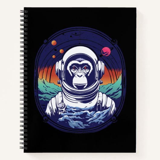 Space Monkey Astronaut Notitieboek (Voorkant)
