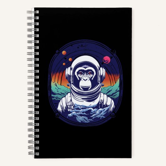 Space Monkey Astronaut Notitieboek (Voorkant)