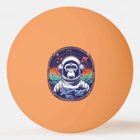 Space Monkey Astronaut Pingpongballen (Voorkant)