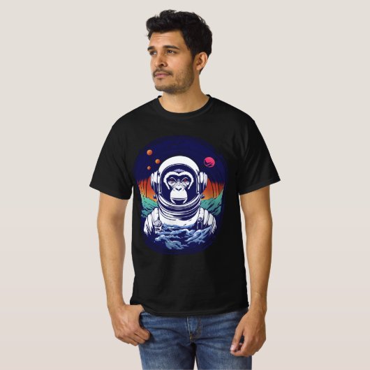 Space Monkey Astronaut T-shirt (Voorkant volledig)