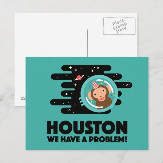 Space Monkey Briefkaart (Voorkant / Achterkant)