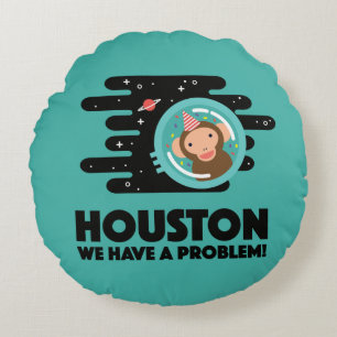 Space Monkey Rond Kussen
