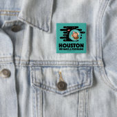 Space Monkey Vierkante Button 5,1 Cm (In situ)