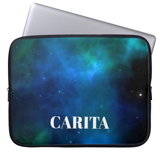 Space Monogram Electronics Bag Laptop Sleeve (Voorkant)