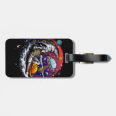 Space Moon Cheese Bagagelabel (Achterkant horizontaal)