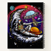 Space Moon Cheese Notitieboek (Achterkant)