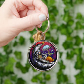 Space Moon Cheese Sleutelhanger (Hand)