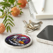 Space Moon Cheese Sleutelhanger (Zijkant)