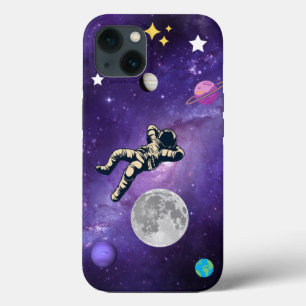 Space moon en sterren iPhone/iPad case