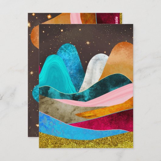 Space Mountains Briefkaart (Voorkant / Achterkant)