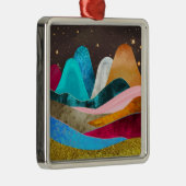 Space Mountains Metalen Ornament (Rechts)