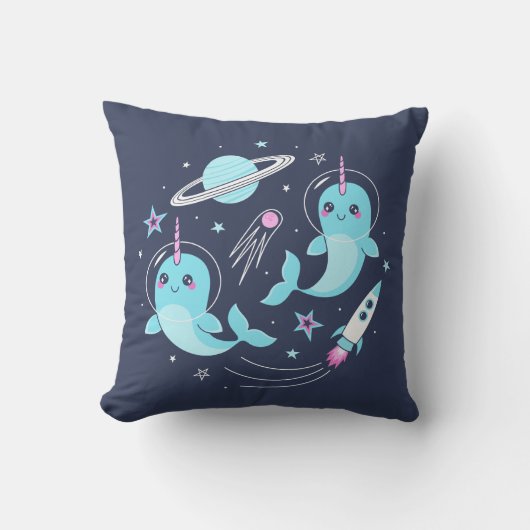 Space Narwhals Kussen (Voorkant)