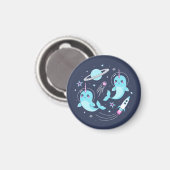 Space Narwhals Magneet (Voorkant / Achterkant)