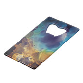 Space Nebula bleu jaune Alcool art (Devant Angle)