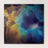 Space Nebula blue Alcohol Inkt art. Legpuzzel (Horizontaal)