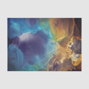 Space Nebula blue Alcohol Inkt art. Tissuepapier