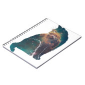 Space Nebula Cat Notitieboek (Linkerzijde)