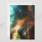 Space Nebula Kleurrijke Galaxy bruiloft uitnodigin Kaart (Achterkant)