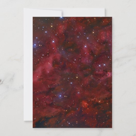 Space Nebula Maroon Galaxy Faire-part de mariage (Dos)