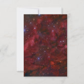 Space Nebula Maroon Galaxy RSVP Kaartje (Achterkant)