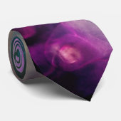 Space Nebula roze blauw geel Alcohol inkt art. Stropdas (Opgerold)