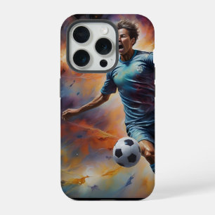 Space Nebula Soccer Shot iPhone 15 Pro Hoesje