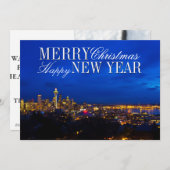 Space Needle Kerstboom, Seattle Skyline Feestdagenkaart (Voorkant / Achterkant)