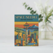 Space Needle Washington Briefkaart (Staand voorkant)