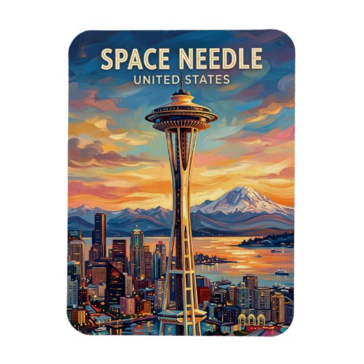 Space Needle Washington State Magneet (Verticaal)