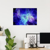 Space Neon Explosion #1 Poster (Thuiskantoor)