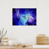 Space Neon Explosion #1 Poster (Keuken)