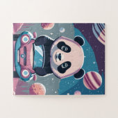 Space Panda Driving Car Legpuzzel (Horizontaal)