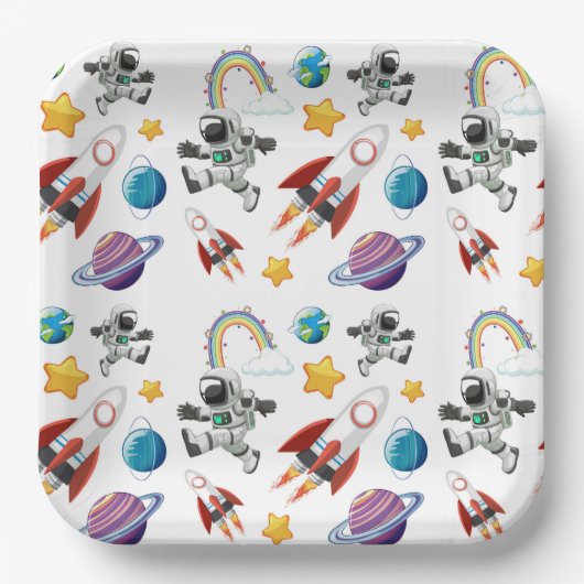 Space Papieren Bordje (Voorkant)