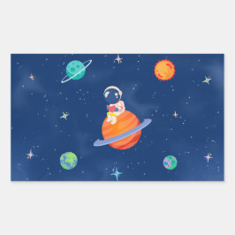Space Party Collectie! Rechthoekige Sticker