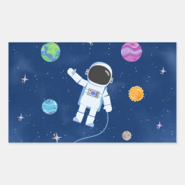 Space Party Collectie! Rechthoekige Sticker