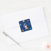 Space Party Collectie! Vierkante Sticker (Envelop)