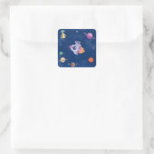 Space Party Collectie! Vierkante Sticker (Tas)