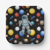 Space Party  Papieren Bordje (Voorkant)