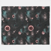 Space Pattern Fleece Blanket Deken (Voorkant (Horizontaal))