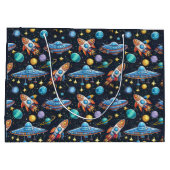 Space Pattern Gift Bag Groot Cadeauzakje (Achterkant)