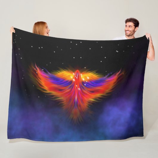 Space Phoenix Nebula Fleece Deken (In situ)