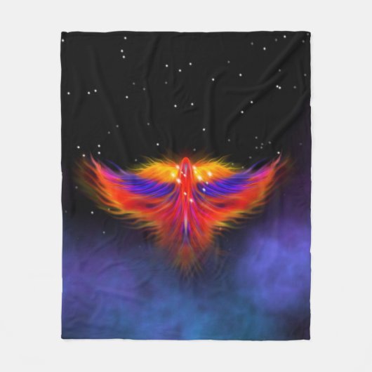 Space Phoenix Nebula Fleece Deken (Voorkant)