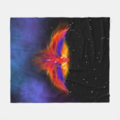 Space Phoenix Nebula Fleece Deken (Voorkant (Horizontaal))